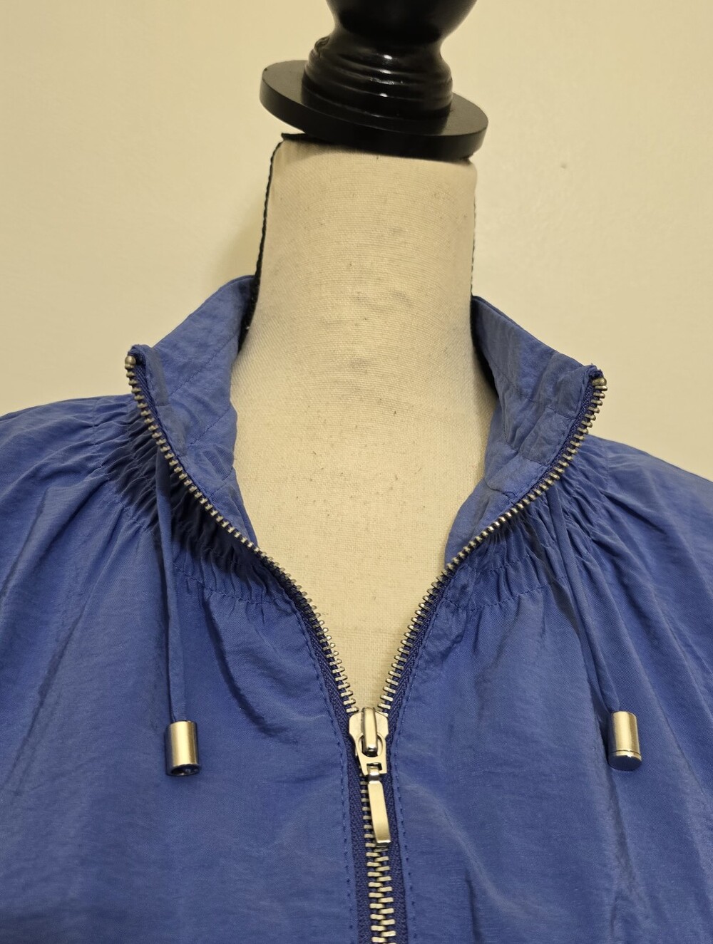CHICO'S zenergy size Medium Full Zip Adjustable Waist Athleisure Jacket Blue - Picture 5 of 16